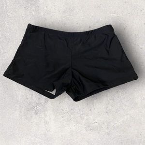 Women's Black Boy Leg Swim Short Size L